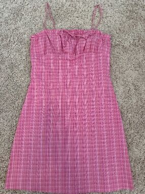 Status Plaid Pink Dress